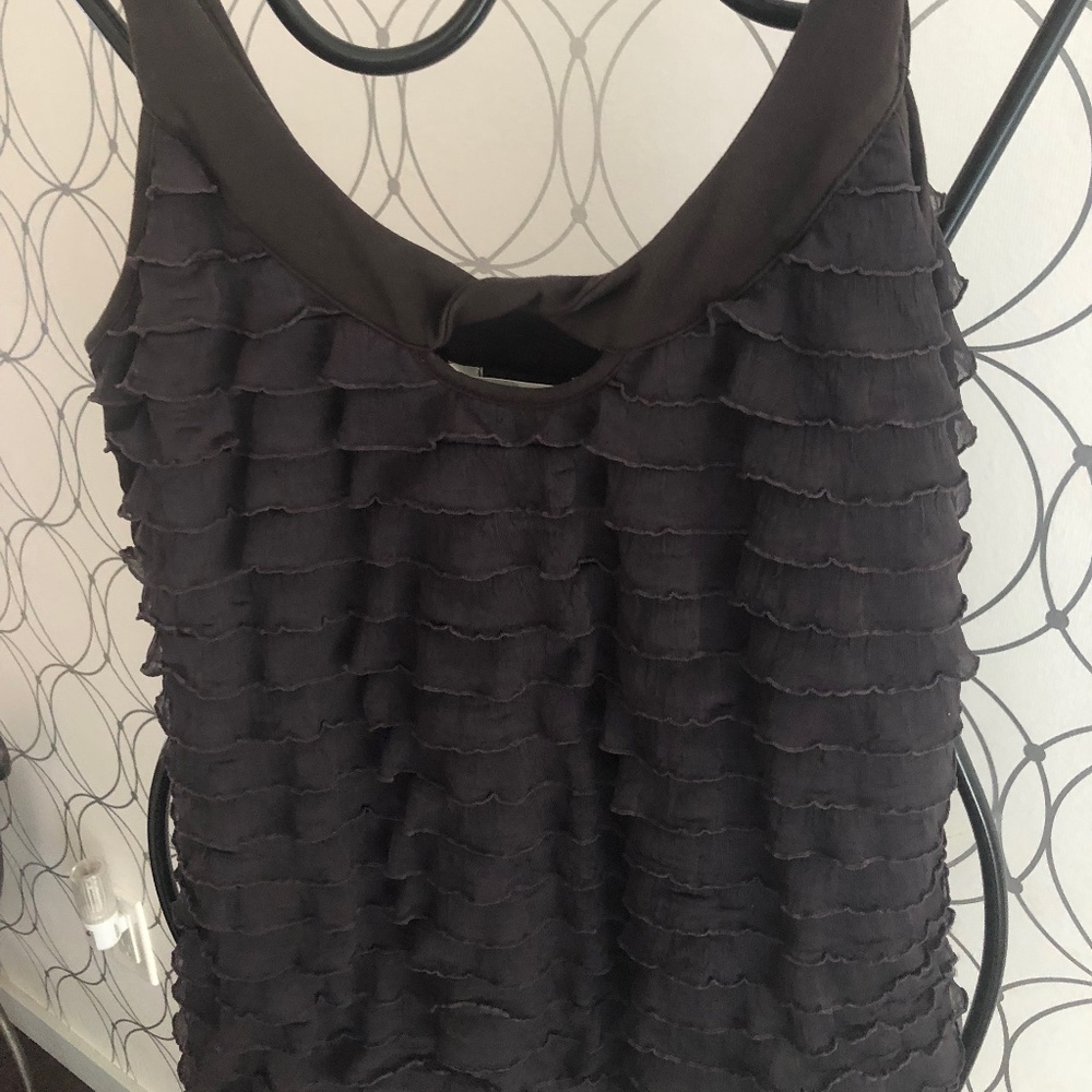Sandwich Grey Ruffle Tank top - Picture 2 of 9